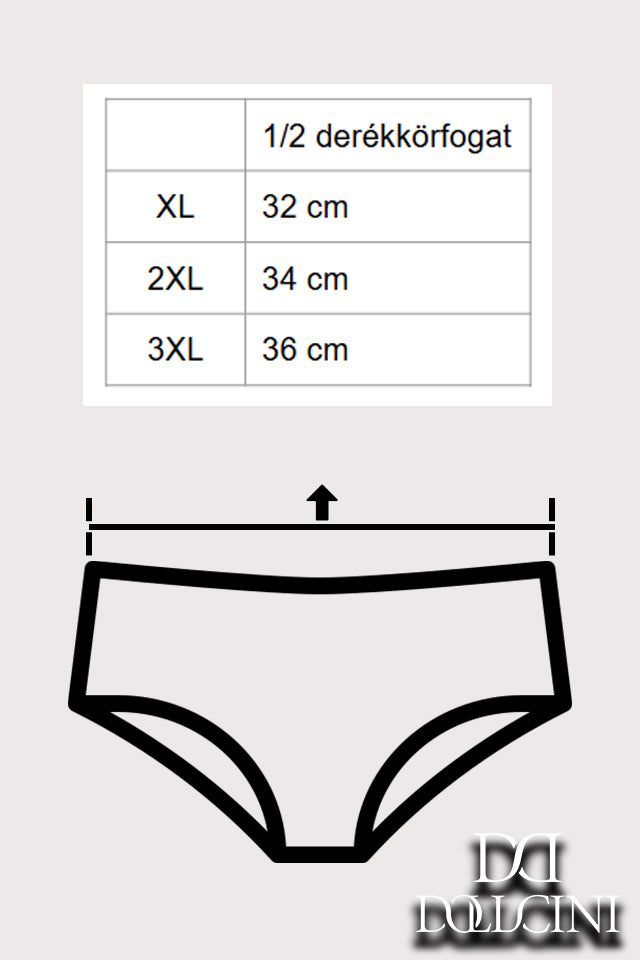 Dollcini ,Magas derekú női bugyi ,95% Pamut + Spandex-Többszínű, 6 db-os Csomag,69482