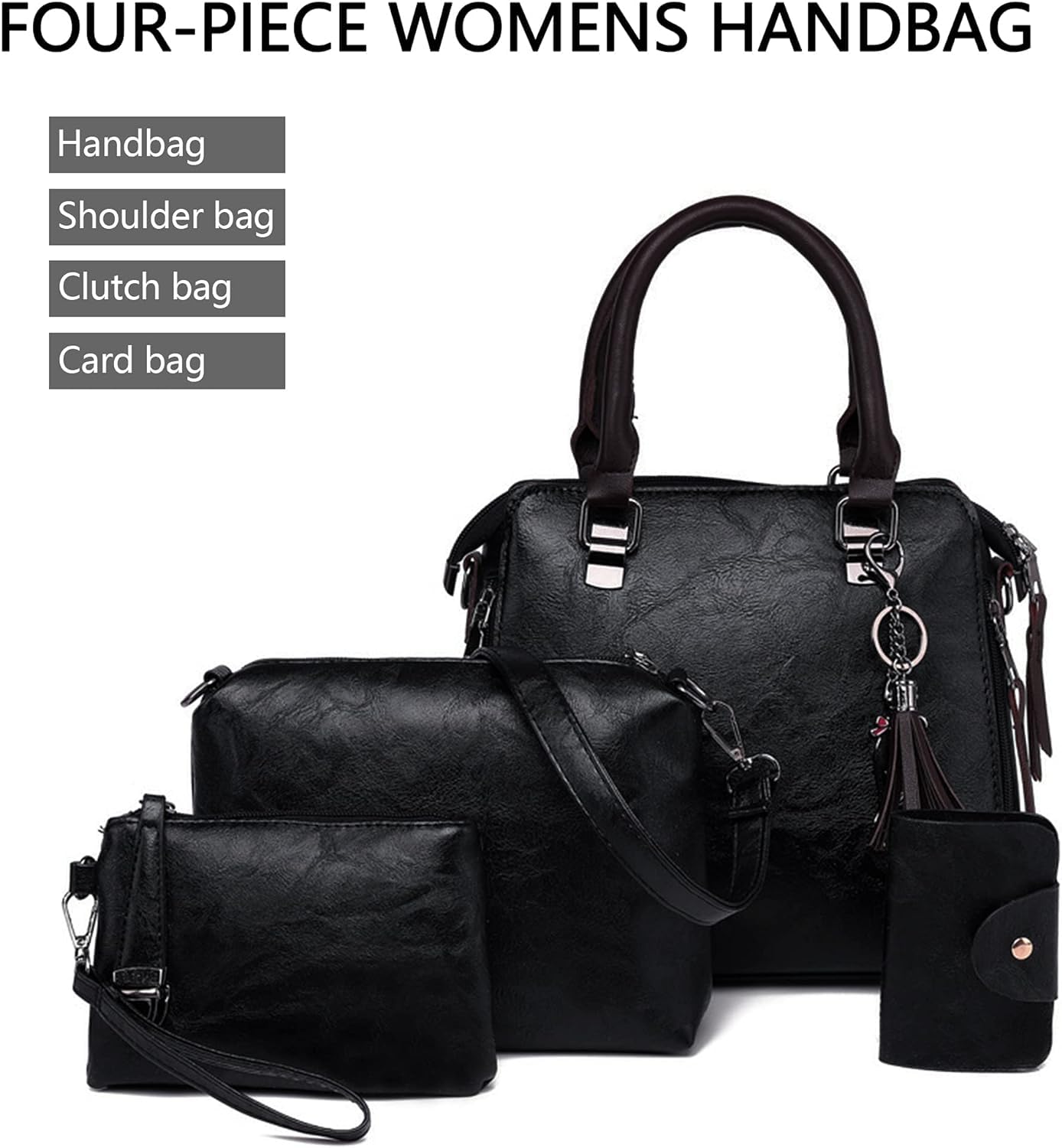 Dollcini 4 Részes Műbőr Táskaszett – Kézitáska és Válltáska