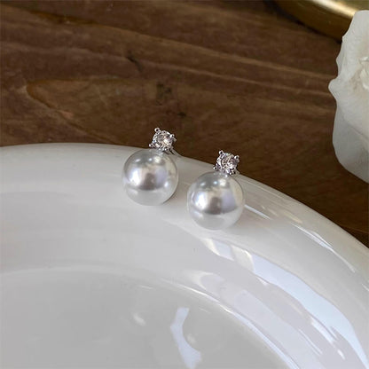 Dollcini Elegance Pearl Fülbevalók – Klasszikus és Gyémántos Gyöngy Fülbevaló