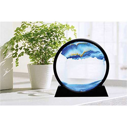 Dollcini Otthon 3D Dinamikus Homokfestmény – Közepes Üvegkeret Dekoráció,12", 27 cm