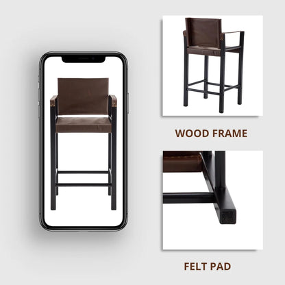 Dollcini Otthon Modern Karfás Bárszék – Prémium Bőr, 2 darabos szett