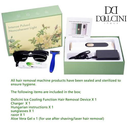 Dollcini IPL Lézeres Szőrtelenítő – Jéghideg Technológia, Teljes Testre