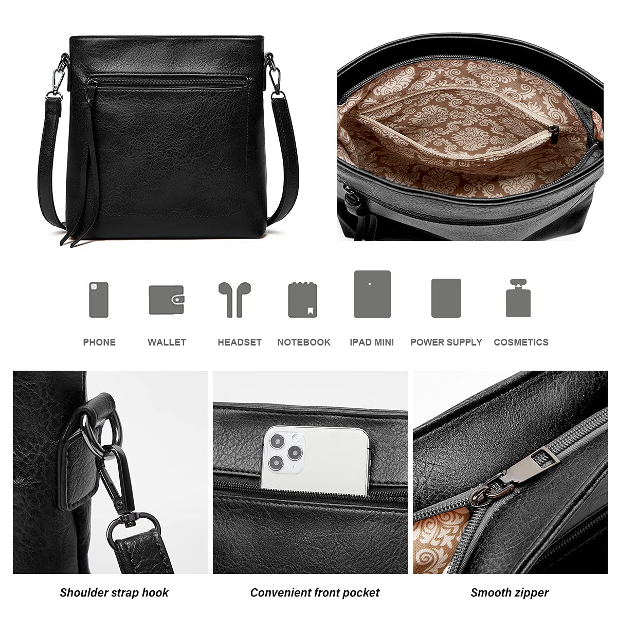 Dollcini Divatos Női Táska – Puha Műbőr Válltáska, Nagy Kapacitású